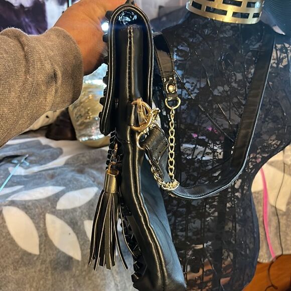 Mms black studded envelope pocketbook/purse handbag - Picture 9 of 12